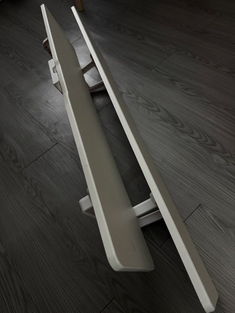 Monitor Riser (Category: Office Furniture & Fixtures) located in Mandaluyong City. Submitted by thechillshopper (Listing ID 1459467129, Image 3). Description: - Modern dual-tier monitor riser - Clean white finish complements any desk setup - Elevates monitors for improved ergonomics and reduced neck strain - Provides additional storage space for keyboard, tablet, and accessories - Sturdy construction for reliable support - Ideal for home offices 