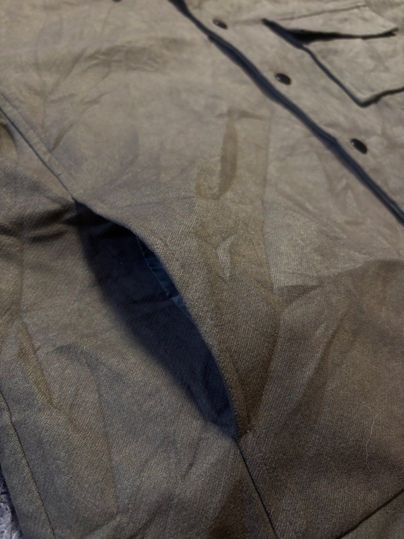 MOSS GREEN JACKET (Category: Coats, Jackets and Outerwear) located in Manila. Submitted by aeronmaurcio (Listing ID 1459340528, Image 3). Description: MOSS GREEN JACKET THICK JACKET NO ISSUES DOUBLE LAYER INSIDE LIKE NEW UNIQLO TYPE MADE FROM RECYCLED MATERIAL (LIKE THE ONE FROM UNIQLO) W- 23.5 L- 27 SLEEVES- 24.