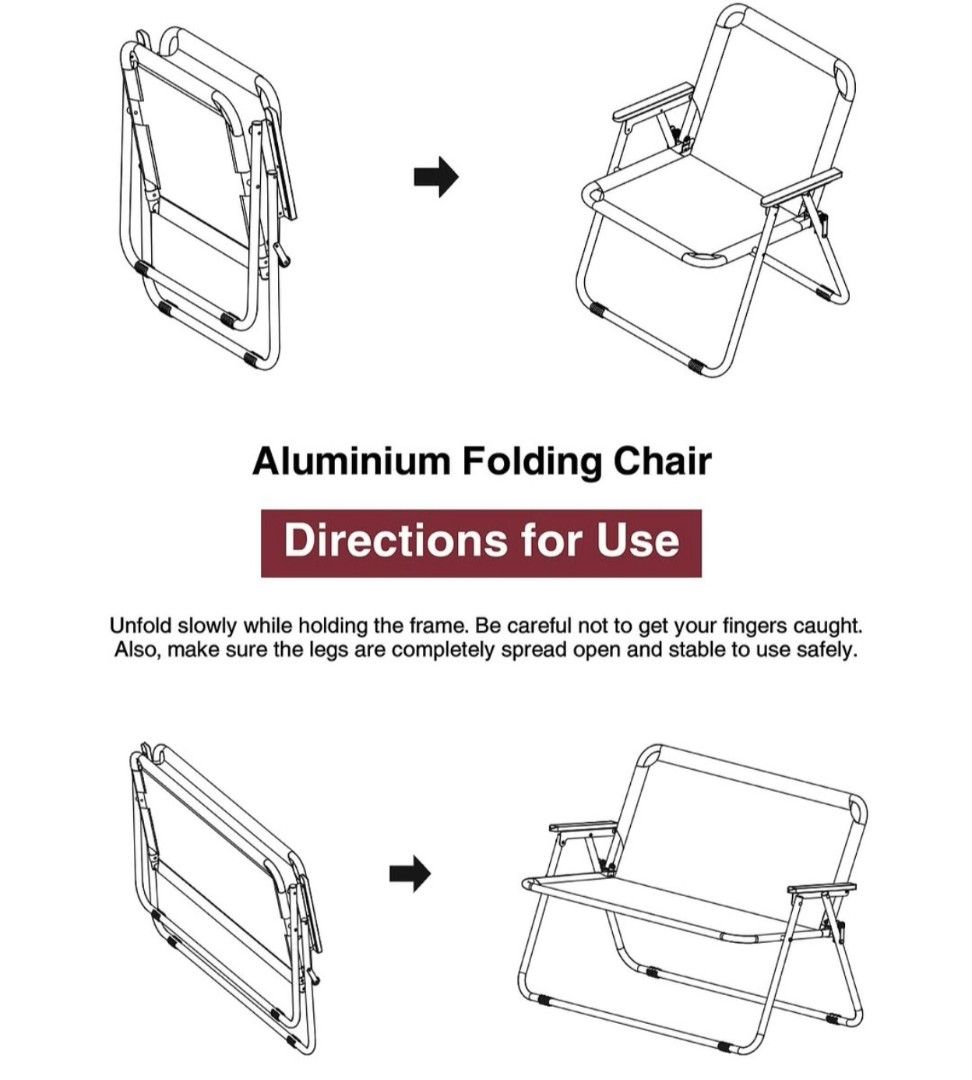 MUJI Aluminum Chair and Table (Category: Outdoor Furniture) located in Mandaluyong City. Submitted by KenP07 (Listing ID 1459294733, Image 2). Description: FOR SALE! BRANDNEW MUJI Original High Quality Aluminum Foldable chair 1 seater - ₽2,500(NOW 2,300) 2 seater - ₽4,200 (NOW 4,000) Aluminum Foldable table - ₽1,800 Please see picture for price and details. Pickup: SMDC LIGHGMALL Boni Mandaluyong City.