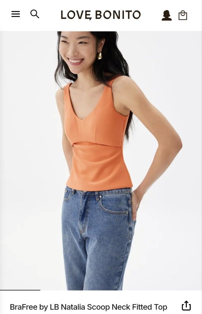 Natalia Scoop Neck Fitted Top (Category: Others Tops) located in Caloocan City. Submitted by retroscentsnfinds (Listing ID 1459423095, Image 1). Description: Ask your seller for delivery. Stay safe at home..