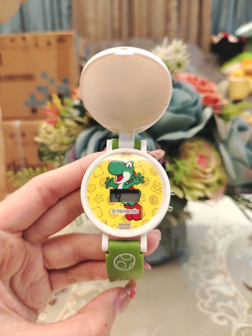 Nintendo Super Mario Yoshi Egg Digital Watch (Category: Women's Watches) located in San Fernando. Submitted by jpmarketplace2023 (Listing ID 1459418179, Image 1). Description: 💚 All items are authentic from Japan. 💛 MOP: GCash (❌️ GCash Protect) 🩵 MOD: LBC only (❌️ S. Checkout, COD, COP) 💙 Meet-up: Vista Mall, San Fernando, Pampanga 💜 All items are on-hand. 🧡 First to pay gets the item first. ❤️ Breakable items are packed with care and caut