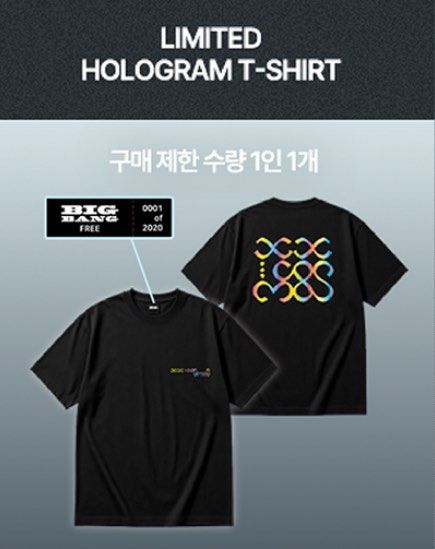 アイドル BIGBANG Limited Hologram T-Shirt OFFICIAL Bigbang Limited Edition Hologram T-Shirt Cosmos