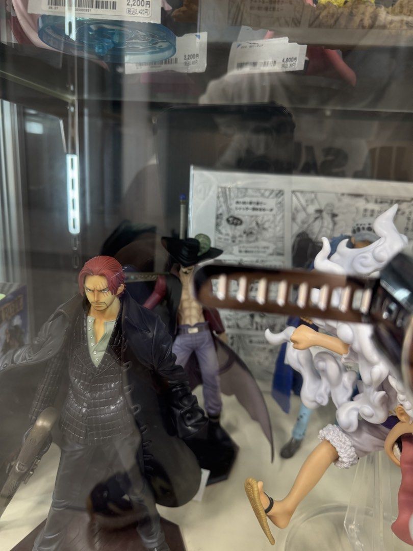 One Piece Anime Figures - Various Characters (Category: Figurines & Statues) located in Makati City. Submitted by raindrops182 (Listing ID 1459387570, Image 2). Description: - Collection of One Piece anime figures - Includes popular characters: Law, Ace, Shanks, and others - Figures have been displayed in a glass cabinet - Some figures come with accessories (check photos for details) - Perfect for any One Piece fan! Japan pasabuy.