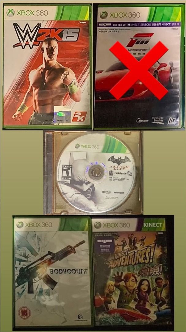 Original XBOX 360 Games (Category: Xbox) located in Quezon City. Submitted by bennn_chu (Listing ID 1453138170, Image 1). Description: Best-Selling and Top Rated Original XBOX 360 Game Discs for Sale IN BUNDLE or PER PIECE Bundle (Take-All) Price: ₱300 (2 Game Discs) For individual purchase, below are the region code and price for each XBOX game: i) Bodycount [PAL] – ₱200 ii) Kinect Adventures! [NTSC-J] – ₱150 Location: San Juan / Quezon City, Me