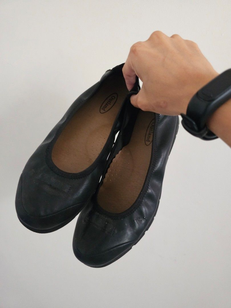 Outland Black Ballet Flats (Category: Flats & Sandals) located in Makati City. Submitted by titaarlet (Listing ID 1459321400, Image 2). Description: - originally had ribbon stitched but i removed it, see last photo for closeup of removed stitches - im size 6.5 to 7, but this is small to me, so this is likely eu 36 or in ph, size 6 max. - outland sole cushion is soft.