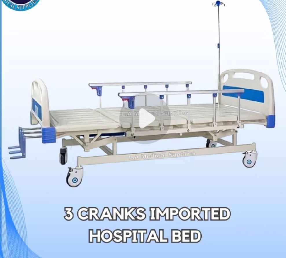 Patient or Elderly bed (Category: Bed Frames & Mattresses) located in Manila. Submitted by livefish_3a0eb0 (Listing ID 1459388565, Image 1). Description: bed for elderly or patients at home , can be adjusted 3 ways, height, back and legs, with table and pole, manually operated.