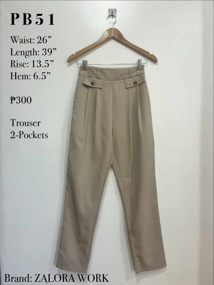 PB51. Zalora Beige Trouser Pants (Category: Other Bottoms) located in Manila. Submitted by thrifters.mnl.28 (Listing ID 1459301424, Image 1). Description: .