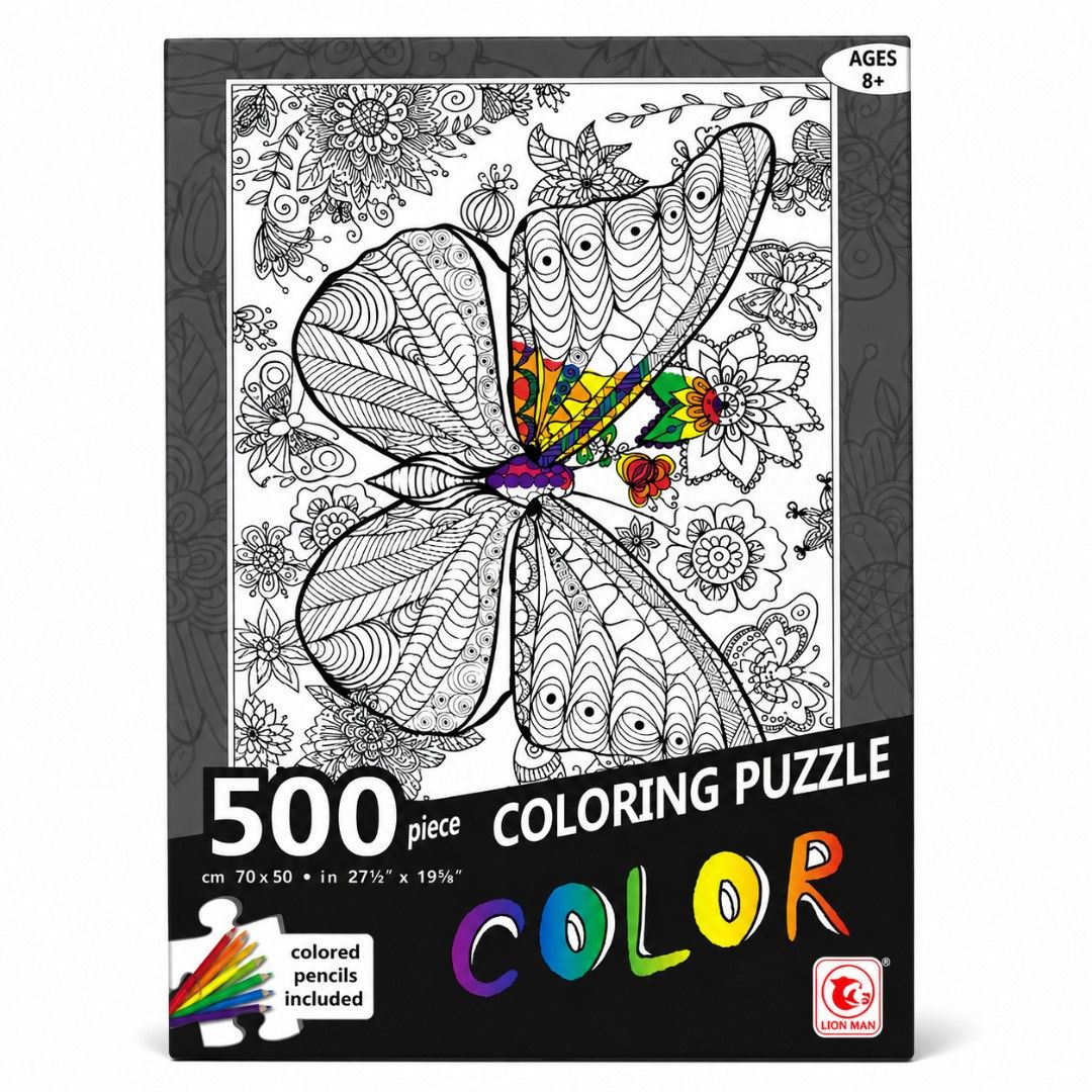 Premium 500-Piece Coloring Puzzle – Butterfly (Category: Board Games & Puzzles) located in Manila. Submitted by pixelnprintlab (Listing ID 1459388516, Image 1). Description: 🦋🎨 Premium 500-Piece Coloring Puzzle – Butterfly 🧩✨ Create your own colorful masterpiece with this beautiful butterfly design! A relaxing combination of coloring and puzzling that’s perfect for creative minds. 💕 ✔️ Premium Coloring Puzzle ✔️ 500 Pieces ✔️ Butterfly Design