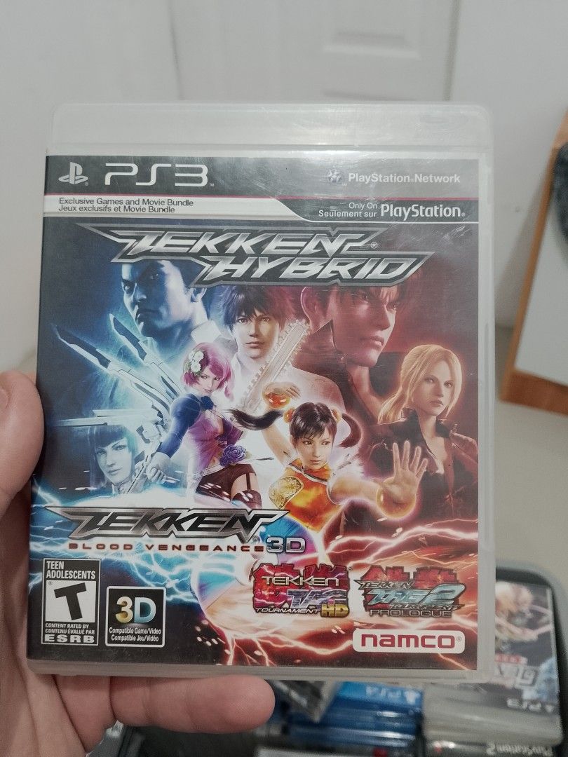 PS3 Tekken Hybrid Game (Category: PlayStation) located in Manila. Submitted by coolowl-156047 (Listing ID 1459406584, Image 1). Description: - Tekken Hybrid for PlayStation 3 - Includes Tekken Tag Tournament HD - Includes Tekken 6 - Includes Tekken Blood Vengeance 3D movie - Great fighting game collection - Disc and case are in good shape.