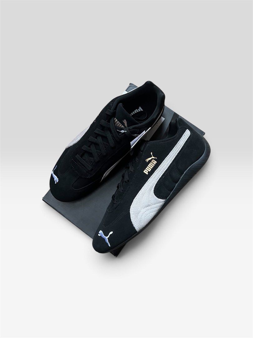 Puma Speedcat Black Suede (Category: Sneakers) located in Baguio. Submitted by vintagethrift.2600 (Listing ID 1459476957, Image 1). Description: Size 10 US on tag, 43 EURO Ship Nationwide Original Brand New Naka paligid lang wrong size kasi.