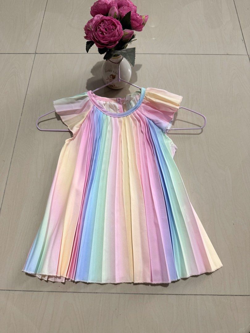 Rainbow Color Dress - 6-12 months (Category: Babies & Kids Fashion) located in Cabuyao City. Submitted by jess_a (Listing ID 1459396465, Image 1). Description: Shein Rainbow Dress 6-12 mos Used only once Like new .