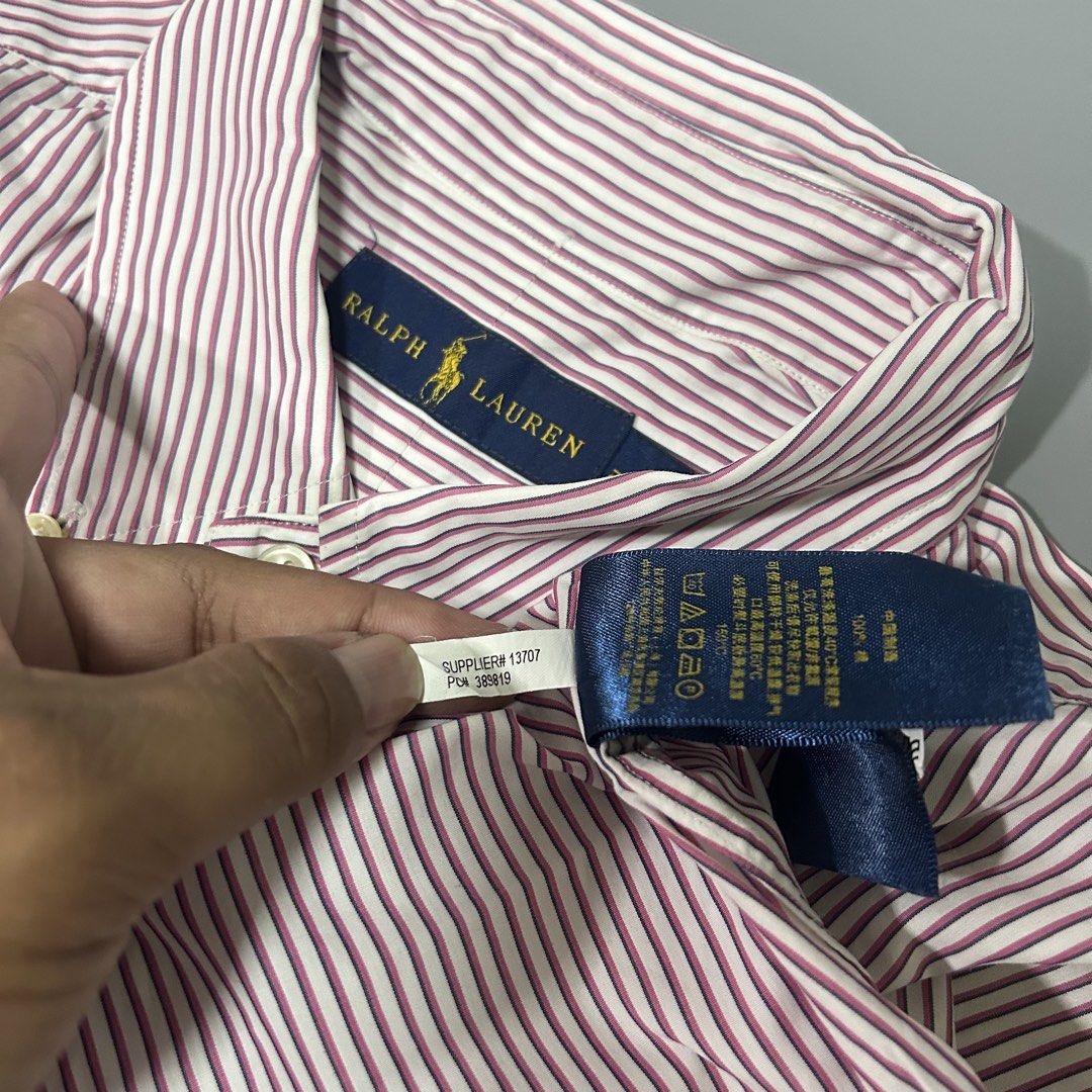 Ralph Lauren Button Down Long Sleeve (Category: Formal Shirts) located in Pandi. Submitted by davidsorianooo917 (Listing ID 1459402132, Image 3). Description: Ralph Lauren Button Down Long Sleeve In Excellent Condition No Issue Actual Width: 23 Actual Length: 30 1280 + Shipping Fee Unli Video Call Unli Vouch 📍Pandi Bulacan.