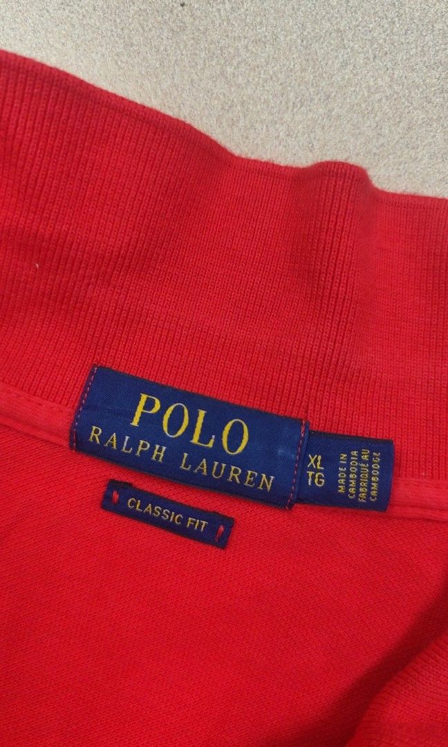 Ralph Lauren Polo Shirt (Category: Tshirts & Polo Shirts ) located in Manila. Submitted by babuntaught (Listing ID 1459403254, Image 3). Description: Good Condition Used Size XL dimensions: 23x30 Need wash Issue: We can already see the issue naman so, its up to u guys pa din if u want it to buy. 🙌 Please respect the post, also educate me, and you can also ask offer down below or I'll dm u 🙌 Payment: Gcash/Paymaya via Lalamove or J&T, only aroun