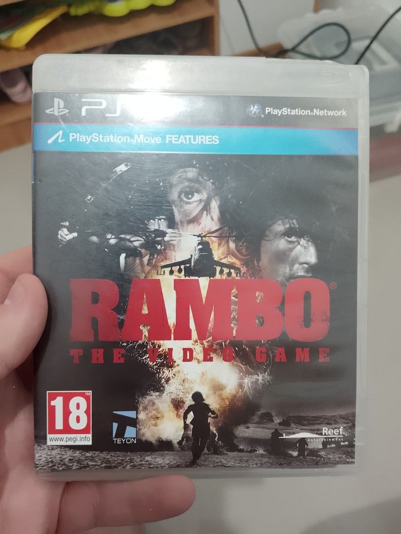 Rambo: The Video Game PS3 (Category: PlayStation) located in Manila. Submitted by coolowl-156047 (Listing ID 1459406717, Image 1). Description: - Rambo: The Video Game for PlayStation 3 - Rated 18+ - Supports PlayStation Move features - Disc is in the case - Get ready for action!.