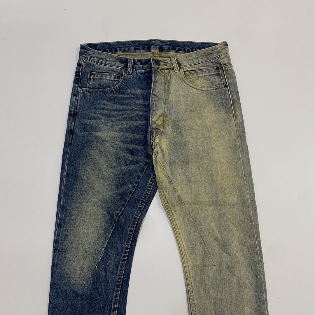 Rick Owens - Drkshdw - Torrence Cropped - Bleach Jeans (Category: Jeans) located in Cavite. Submitted by pastseas0n_ (Listing ID 1459343234, Image 2). Description: Rick Owens - Drkshdw - Torrence Cropped - Bleach Jeans Size : 27 FLAT MEASUREMENTS Waist : 31 inches Length : 34 inches Inseam : 23 inches Crotch : 11 inches Leg Opening : 6 inches 9/10 CONDITION Two Tone Made in Italy Button Fly.