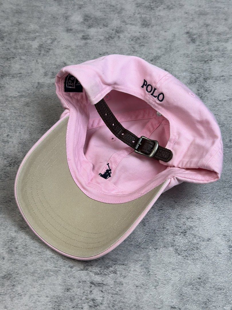 RL w/ Dark Blue Logo Pink Leather Strap Cap (Category: Caps & Hats) located in Batangas. Submitted by geejay2ph (Listing ID 1459376659, Image 3). Description: ꜱɪᴢᴇ: OSFA ᴄᴏɴᴅɪᴛɪᴏɴs: Pristine Like New Condition ✨.