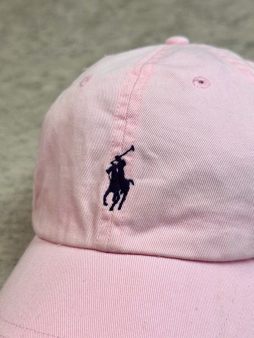 RL w/ Dark Blue Logo Pink Leather Strap Cap (Category: Caps & Hats) located in Batangas. Submitted by geejay2ph (Listing ID 1459376659, Image 2). Description: ꜱɪᴢᴇ: OSFA ᴄᴏɴᴅɪᴛɪᴏɴs: Pristine Like New Condition ✨.