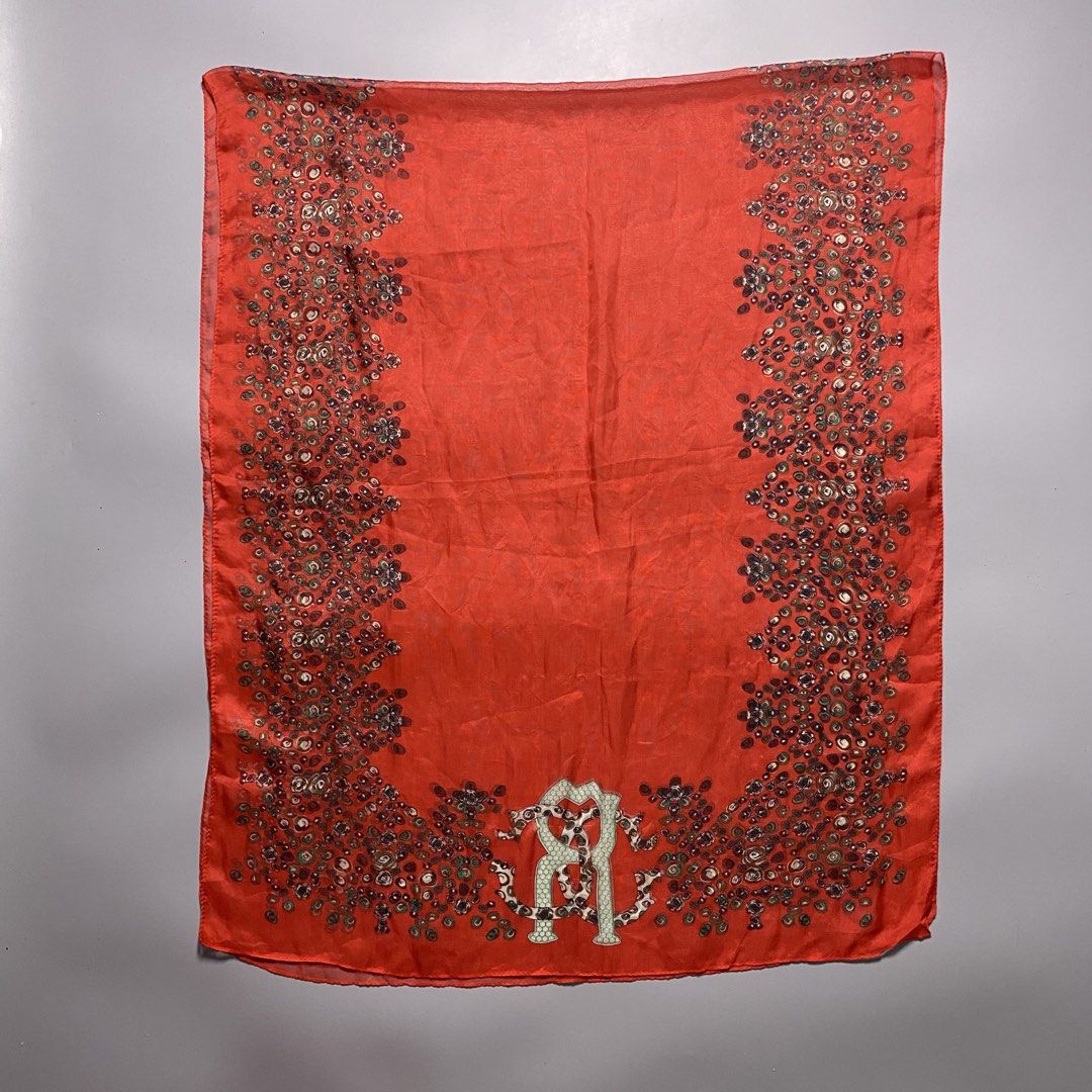 Roberto Cavalli Long Silk Scarf (Category: Scarves) located in Bacolod City. Submitted by quiarakazelxx (Listing ID 1459450505, Image 1). Description: Material: Silk Flaws: None •like New Pm for more details.