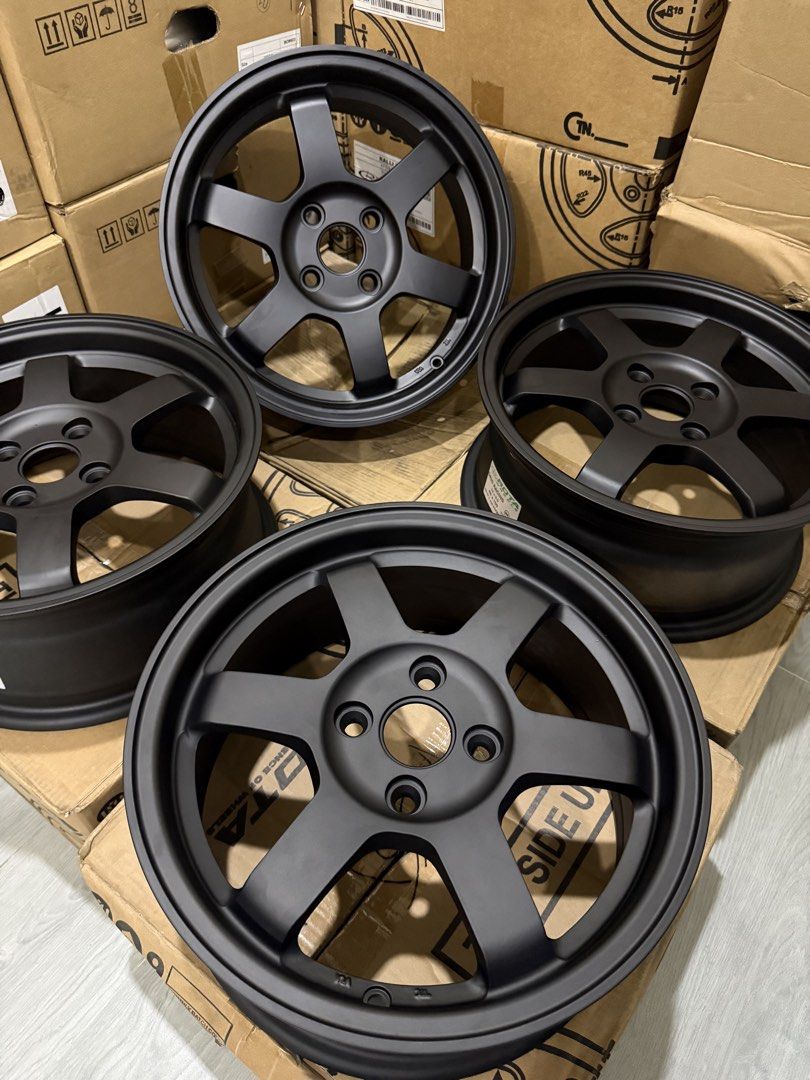 Rota grid te37 volk rays inspired (Category: Mags and Tires) located in Manila. Submitted by jaybeeeeeeeeee (Listing ID 1459467889, Image 3). Description: For sale rota grid 1 Volk rays te37 inspired 15x6.5 offset 38 pcd 4x100 Brand new , orig paint with box centercap and tire valve stem.
