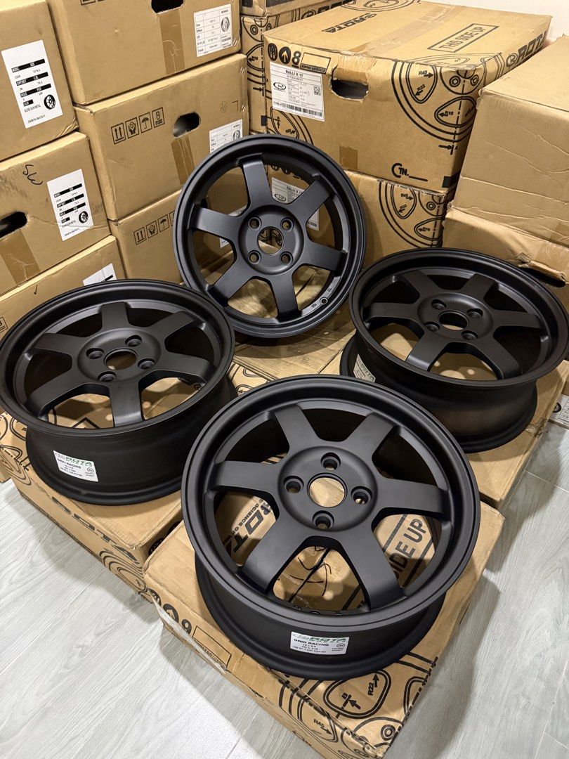 Rota grid te37 volk rays inspired (Category: Mags and Tires) located in Manila. Submitted by jaybeeeeeeeeee (Listing ID 1459467889, Image 1). Description: For sale rota grid 1 Volk rays te37 inspired 15x6.5 offset 38 pcd 4x100 Brand new , orig paint with box centercap and tire valve stem.
