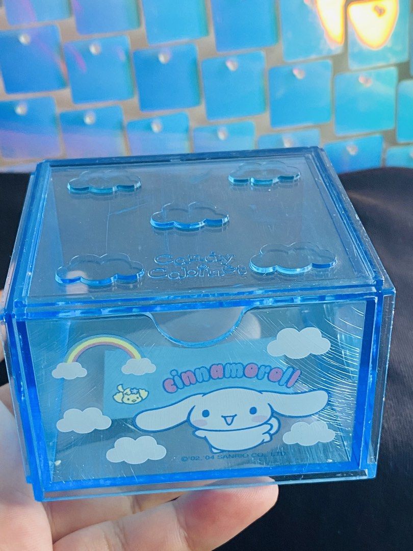 Sanrio Cinnamoroll mini storage drawer (Category: Storage Boxes & Baskets) located in Manila. Submitted by kawaii_omocha_est2020 (Listing ID 1459339242, Image 2). Description: ✅Mine now/ Pay now ✅ Please scan all photos for more details. ✅ Manage your expectation. Most of items are preloved. ✅ Actual color may vary due to lighting conditions. ✅ Gcash Pyment ✅ Mode of Delivery Via Flash Express 🚫No Low Balling/ Low Ballers will be ignored. 🚫No R
