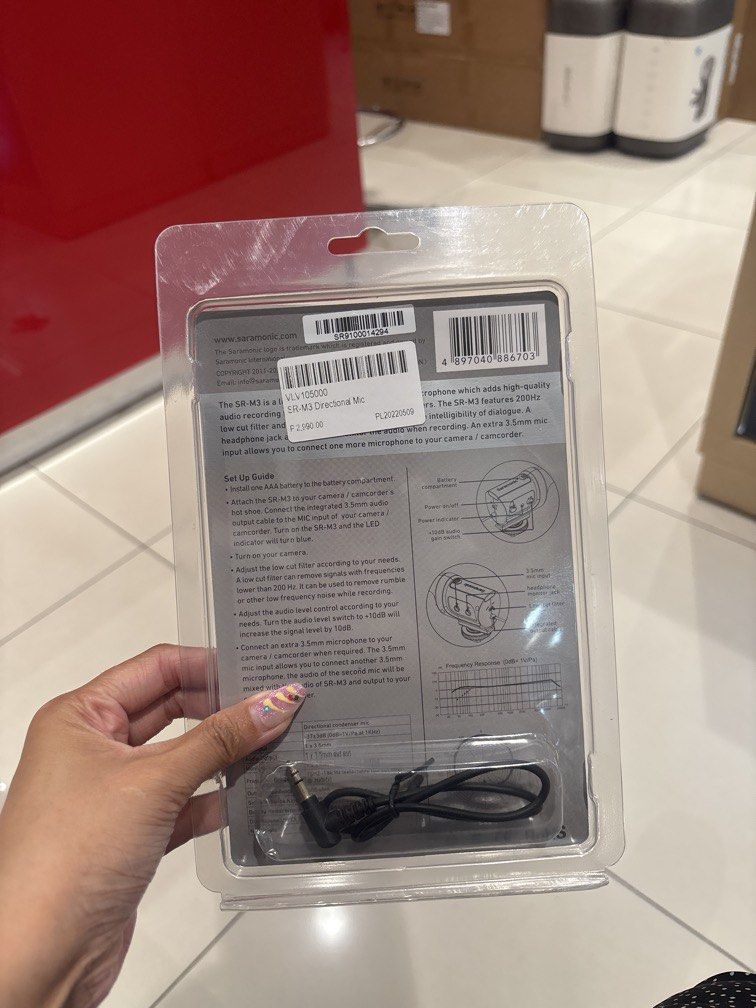 Saramonic SR-M3 (Category: Microphones) located in Manila. Submitted by itemzfromkzzz (Listing ID 1459375534, Image 2). Description: Brand new Negotiable.