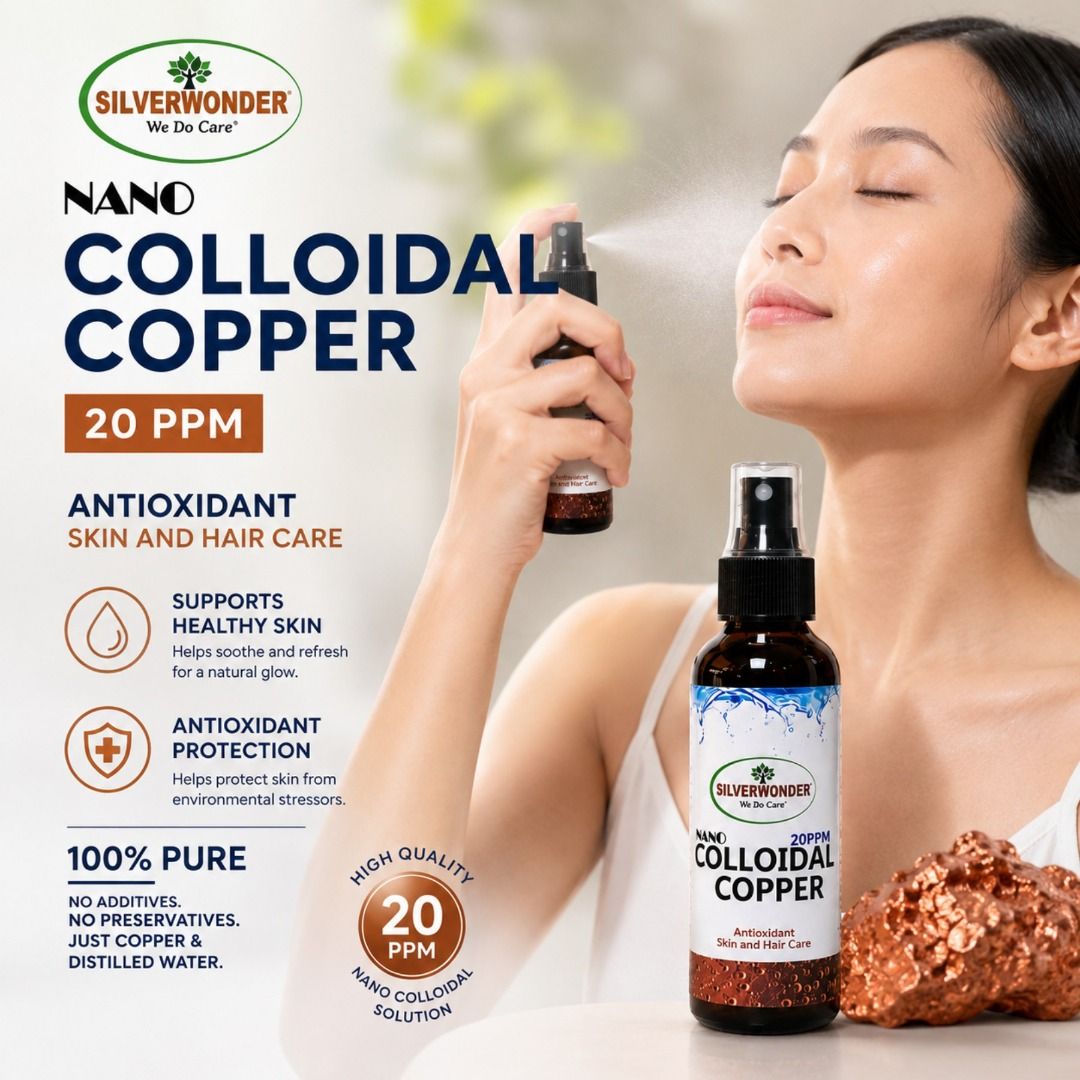 SILVERWONDER Colloidal Copper Water Pure (Category: Health Food, Drinks & Tonics) located in Quezon City. Submitted by jafedtechnology (Listing ID 1459300460, Image 3). Description: COLLOIDAL COPPER WATER Brand: SILVERWONDER Form: Liquid Sizes: 100ml, 250ml, 500ml, 1 liter, 1 Gallon Applications: Skin & Hair Pure• No additives • No chemicals .