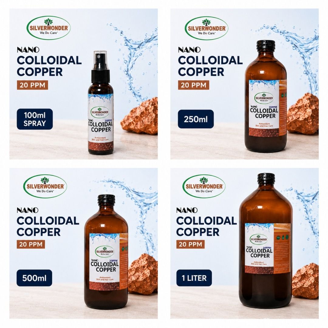 SILVERWONDER Colloidal Copper Water Pure (Category: Health Food, Drinks & Tonics) located in Quezon City. Submitted by jafedtechnology (Listing ID 1459300460, Image 1). Description: COLLOIDAL COPPER WATER Brand: SILVERWONDER Form: Liquid Sizes: 100ml, 250ml, 500ml, 1 liter, 1 Gallon Applications: Skin & Hair Pure• No additives • No chemicals .