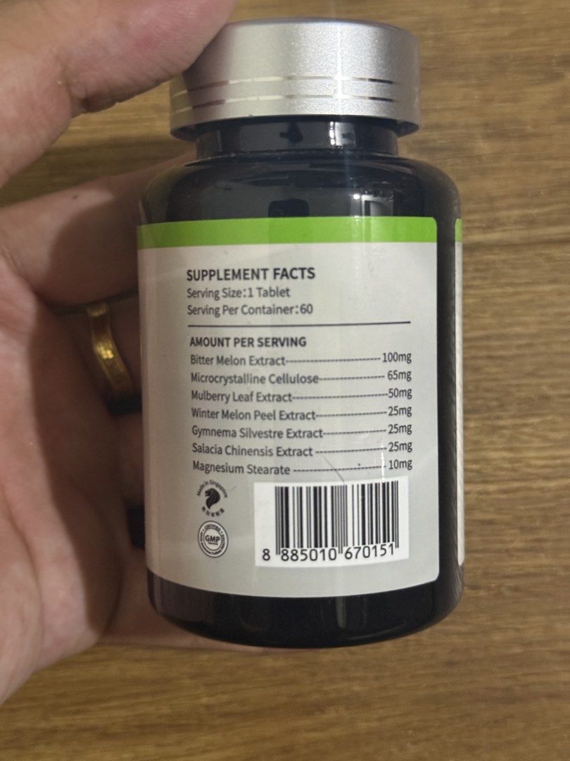 SLT Sugar Decrease Tablets - Maintain Healthy Blood Sugar Levels (Category: Vitamins & Supplements) located in Singapore. Submitted by battery.matters (Listing ID 1459437203, Image 2). Description: - SLT Sugar Decrease Tablets - Supports healthy blood sugar levels - Aids in glucose metabolism - Key Ingredients: Bitter Melon, Mulberry Leaf, Gymnema Silvestre, and more - Dosage: Take 1 tablet twice daily with food - Storage: Keep sealed in a cool, 