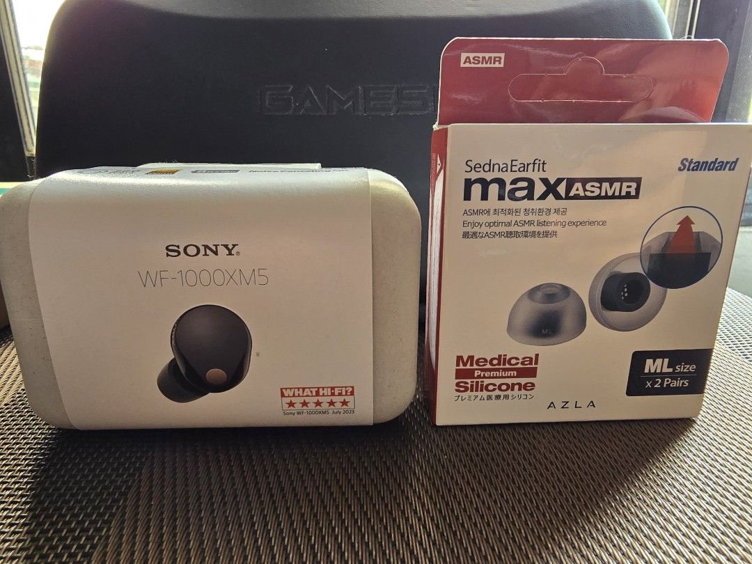 Sony WF-1000XM5 Earbuds (Category: Earphones) located in Paranaque City. Submitted by r3tr0_n3m3sis (Listing ID 1459344033, Image 1). Description: Sony WF-1000XM5 Wireless Noise Cancelling Earbuds Inclusions: - Sony WF-1000XM5 Earbuds (Black) - Sony Type C Charging cable - Sony WF-1000XM5 Box and Manuals - Multiple ear tip sizes: SS, S, M, L - Comes with a Spigen Rugged Armor Case - Unused Original Ear Foam Tips - Free Azla Sedna Max ASMR Premium
