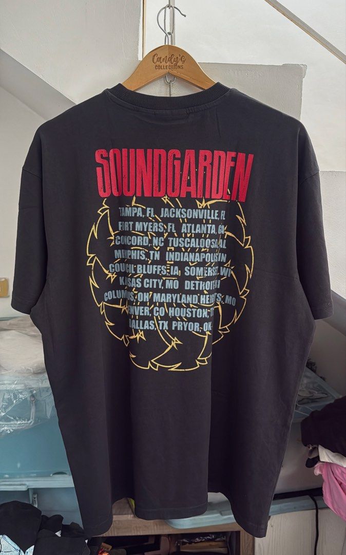 SOUNDGARDEN (Category: Tshirts & Polo Shirts ) located in Cavite. Submitted by handpickedshirts (Listing ID 1459346319, Image 3). Description: New, with hang tags Charcoal black Length approx L28-29in Small (W22in) and Medium (W23in) Actual photos.