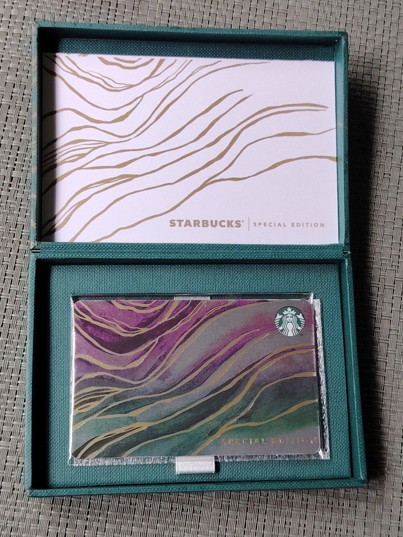 Starbucks Special Edition Card in Gift Box (Category: Vintage Collectibles) located in Quezon City. Submitted by anna.anna8 (Listing ID 1459386358, Image 1). Description: - Starbucks special edition card - Comes in a teal gift box - Ideal for collectors or as a gift.