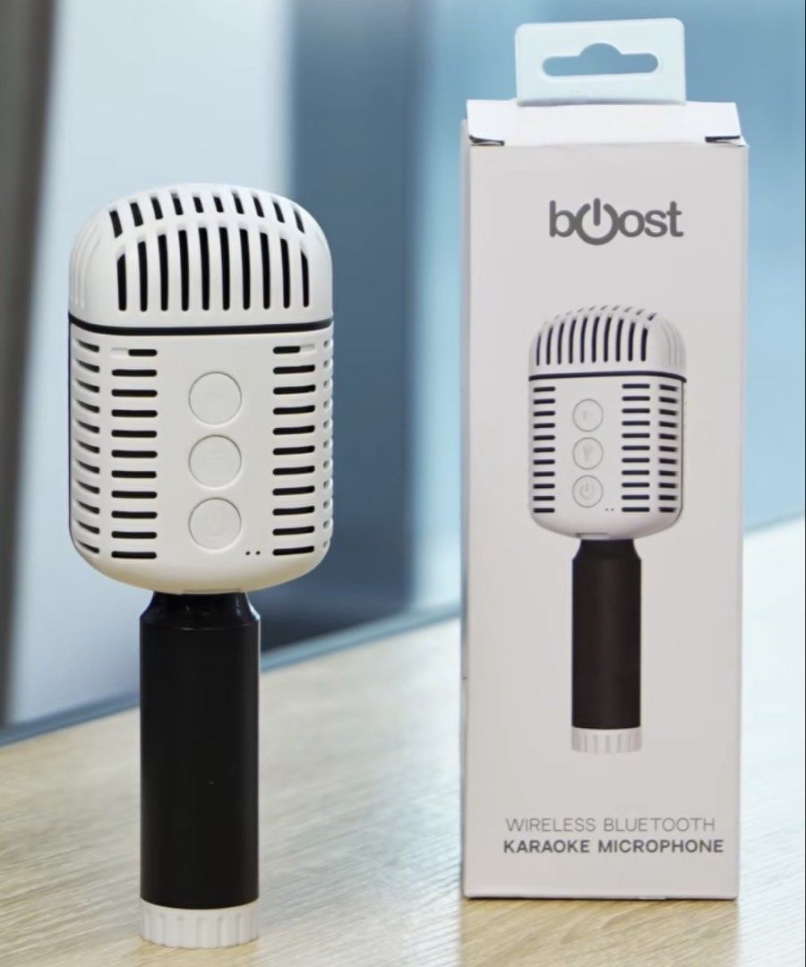 Surplus Boost Wireless Bluetooth Karaoke Microphone (Category: Microphones) located in Angeles City. Submitted by hyegastos (Listing ID 1459460125, Image 1). Description: • Works well • With voice changer • With box (check 5th pic) • Used only once/twice.