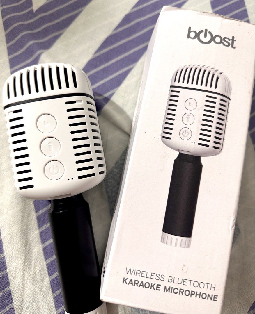 Surplus Boost Wireless Bluetooth Karaoke Microphone (Category: Microphones) located in Angeles City. Submitted by hyegastos (Listing ID 1459460125, Image 2). Description: • Works well • With voice changer • With box (check 5th pic) • Used only once/twice.
