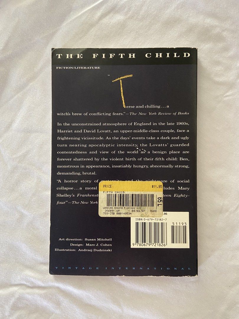 The Fifth Child by Doris Lessing (Category: Storybooks) located in Cebu City. Submitted by doslothsdream (Listing ID 1459360919, Image 2). Description: excellent condition just let me know if you want more photos!.