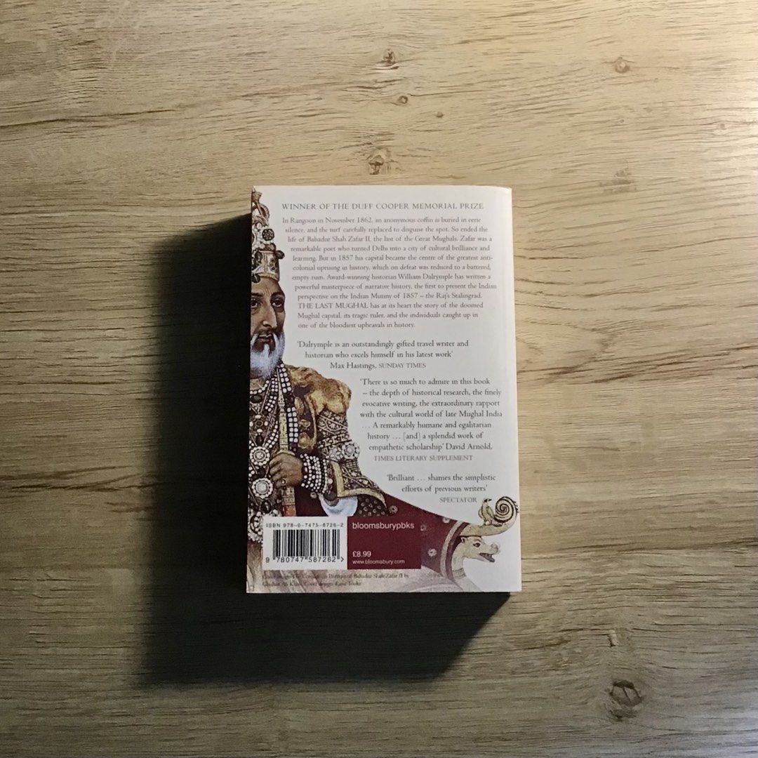The Last Mughal - William Dalrymple (Category: Storybooks) located in Caloocan City. Submitted by animobooks (Listing ID 1459396254, Image 2). Description: The Last Mughal ‘The Fall of Dynasty, Delhi 1857 * Normal Size Paperback * Minimal Spine Creases * History| Nonfiction * AUTHENTIC BOOK - This is a preloved book. Please be aware that it may have imperfections, such as tanning, foxing, dents, and discolouration spots. Manage your expectations 