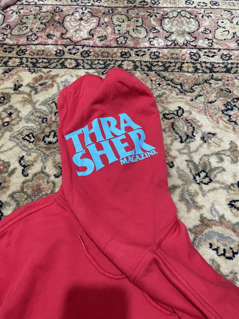 Thrasher Multi Logo Hoodie (Category: Coats, Jackets and Outerwear) located in Angeles City. Submitted by utmostplug (Listing ID 1459399575, Image 3). Description: Size: S Width: 20” Length: 27” Excellent condition No flaws.