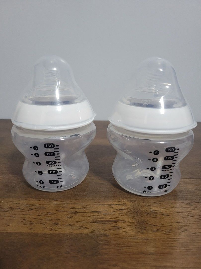 Tommee Tippee Baby Bottles Anti-Colic (Category: Breastfeeding & Bottle Feeding) located in Las Pinas. Submitted by starlyt25 (Listing ID 1459455071, Image 2). Description: Tommee Tippee Natural Start bottles -2 pcs 5oz/150 ml bottles -brand new, never used -unique, compact, easy to hold curved shaped bottle keeps baby close -wide neck for breast-like latch and easy clean -anti-colic valve in teat to ease discomfort -teat made of soft, skin-like 