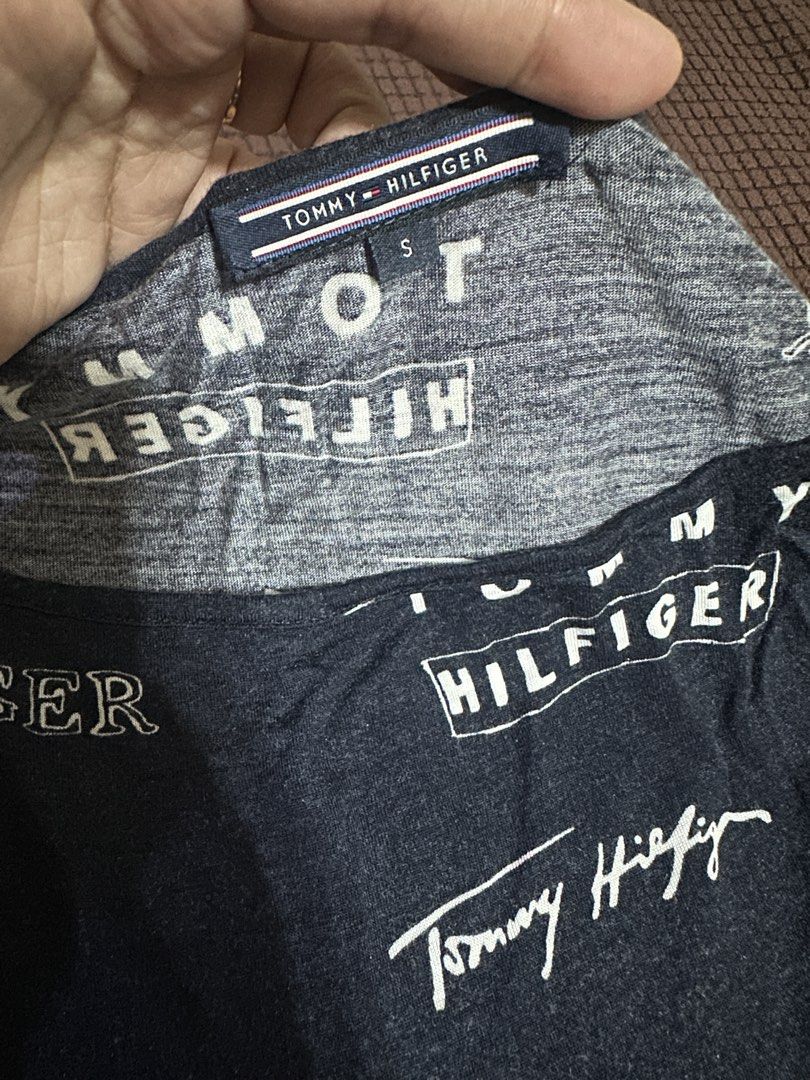 Tommy Hilfiger All Over Logo Long Sleeve (Category: Tshirts & Polo Shirts ) located in Manila. Submitted by oja02 (Listing ID 1459290300, Image 2). Description: Tommy Hilfiger All Over Logo Long Sleeve Color: Navy Blue Material: Soft and stretchy fabric Size: Small on tag but can fit up to Medium Unisex Brand New. Never worn Loc: Manila.