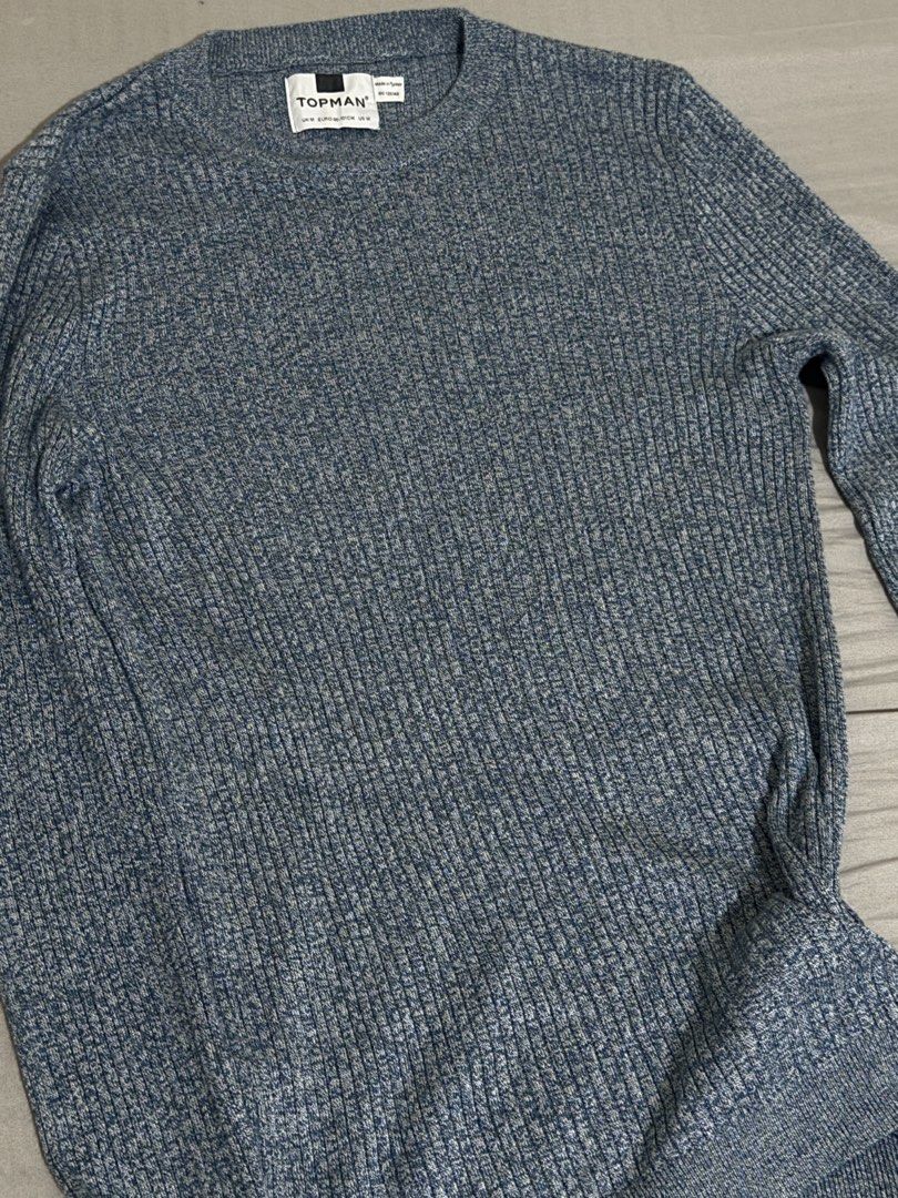 Topman Blue Sweater (Category: Coats, Jackets and Outerwear) located in Quezon City. Submitted by ejaaay.things (Listing ID 1459362134, Image 3). Description: ** SLIGHTLY NEGOTIABLE PRICE Brand: Topman Condition: 9.5/10 (NO ISSUE) Size: Medium Reason for Selling: - Decluttering Location: Quezon City, Metro Manila • Delivery: Shipping via Lalamove or J&T (Shouldered by the buyer) • Mode of Payment: Maribank, Maya (to be paid upon pickup of deliver