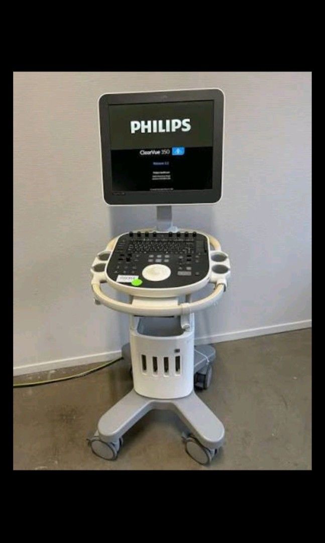 Ultrasound Machine (Category: Medical Supplies & Tools) located in Angeles City. Submitted by ryainramos (Listing ID 1459354609, Image 2). Description: Philips cleaevue350 2d echo 3probes Convex Linear Transv Printer.