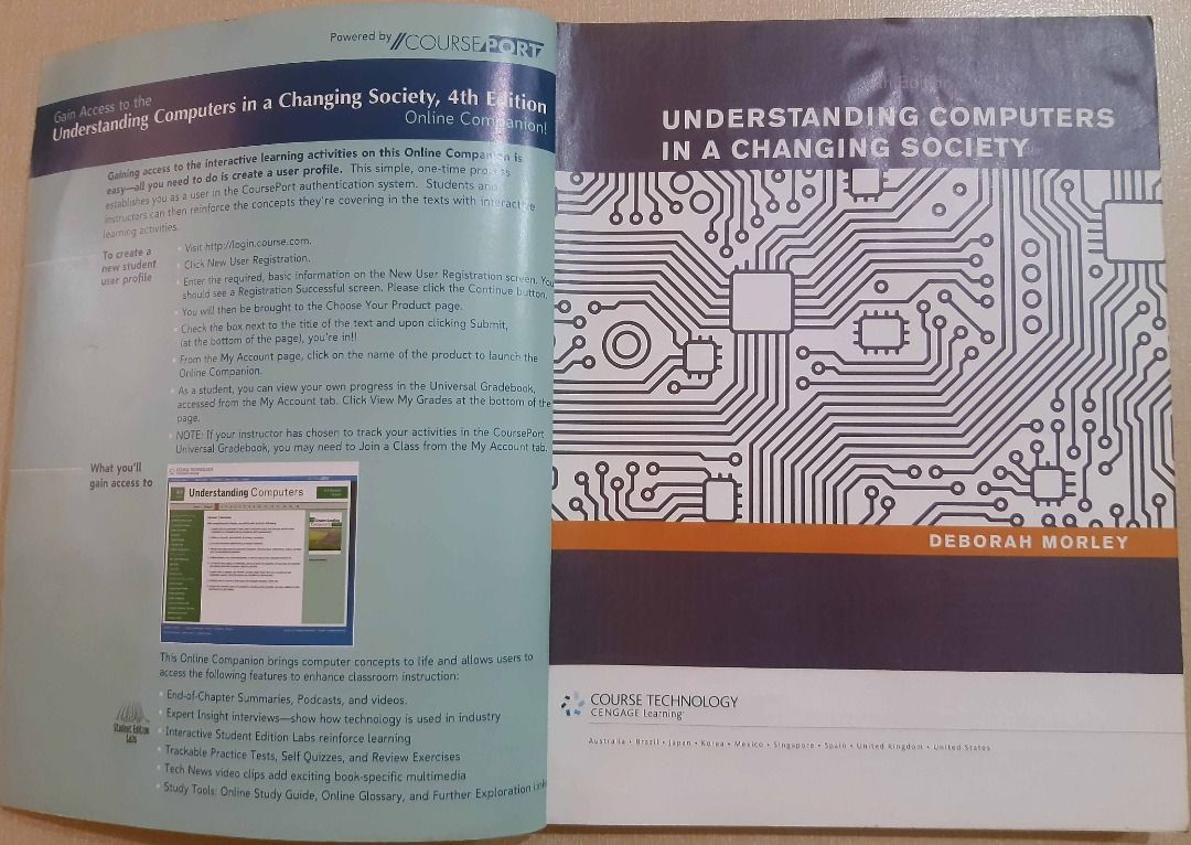 Understanding Computers in a Changing Society 4th Edition by Deborah Morley (Category: Textbooks) located in Paranaque City. Submitted by leejay.vidal (Listing ID 1459323911, Image 2). Description: Note: Please read first before inquiring Hindi na ako magrereply kung nandito na ang sagot sa details ng ad. Understanding Computers in a Changing Society 4th Edition Deborah Morley Still in good condition. walang mga sulat or punit ang pages. availabl