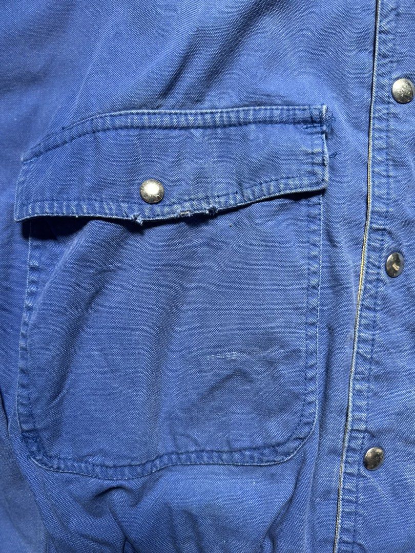 Vintage Work wear jacket (Category: Coats, Jackets and Outerwear) located in Manila. Submitted by akdghandpick (Listing ID 1459332660, Image 2). Description: Vintage Crown U. S .A , The gas company embroidery Ykk zip Size:26 x 25 boxy Issue: see picture .