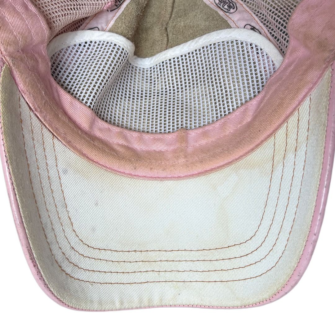 Von Dutch Pink Leather Trucker Hat (Category: Caps & Hats) located in Taguig. Submitted by cocoas_closet (Listing ID 1459358428, Image 3). Description: Von Dutch Pink Leather Trucker Cap *Needs deep cleaning* Pink Von Dutch trucker cap with a leather exterior in excellent condition. Top/exterior is very well preserved with minimal to no visible wear. Condition: 8/10 exterior Condition note: The inside of the cap needs a deep cleaning from previou