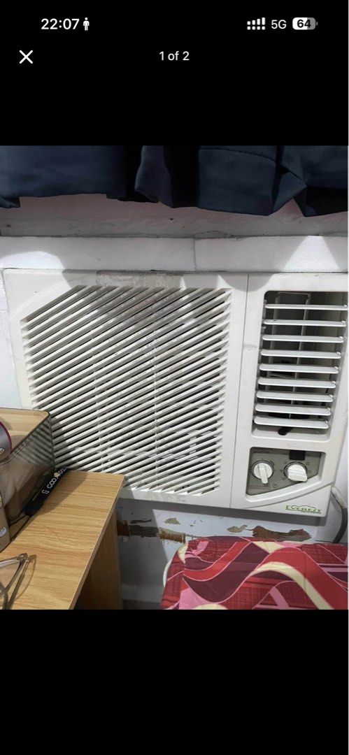 Window Type Aircon ETM15WDR2-HF 1.5 HP (Category: Air Conditioning and Heating) located in Manila. Submitted by blaccupinccu (Listing ID 1459335744, Image 3). Description: hi! selling this asap!! rfs: may bago ng aircon, di na sya nagagamit kaya pa pong babaan if kukunin na now! - Model: ETM15WDR2-HF - Type: Window-Type Aircon - Capacity: 1.5 HP - Power Consumption: 1,060 W - Cooling Capacity: 12,800 kJ/h - Refrigerant: R410A - Control: Manual - 