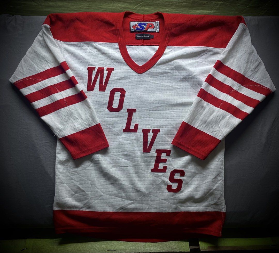Wolves Hockey Jersey (Category: Activewear) located in Manila. Submitted by tuklasmnl (Listing ID 1459436850, Image 1). Description: XL - 2XL Dimes 23.5 x 32 Excellent Condition and Color rate No issue.