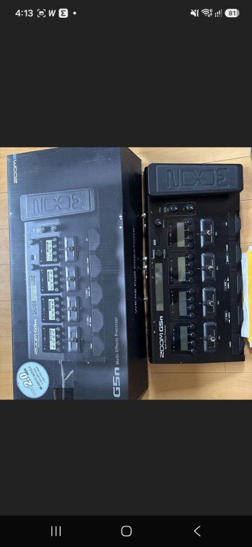 ZOOM G5n Guitar Multi-Effects Processor with Pedal (Category: Musical Instruments) located in Valenzuela. Submitted by jmbikentrip (Listing ID 1459353214, Image 2). Description: - ZOOM G5n Multi-Effects Processor This multi-effects pedal allows for intuitive effect control and sound creation with four LCD displays and dedicated footswitches. - Brand: ZOOM - Model: G5n - Accessories: Dedicated AC adapter (AD-16A/D), original box - Input/Output Ter