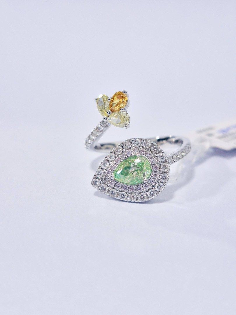 14k Hongkong Setting Natural Diamond Ring (Category: Rings) located in Cabuyao City. Submitted by whatellawore (Listing ID 1465029689, Image 2). Description: White Gold 3.68g size 6.5 22fd - 0.634ct 34d/c - 0.349ct.