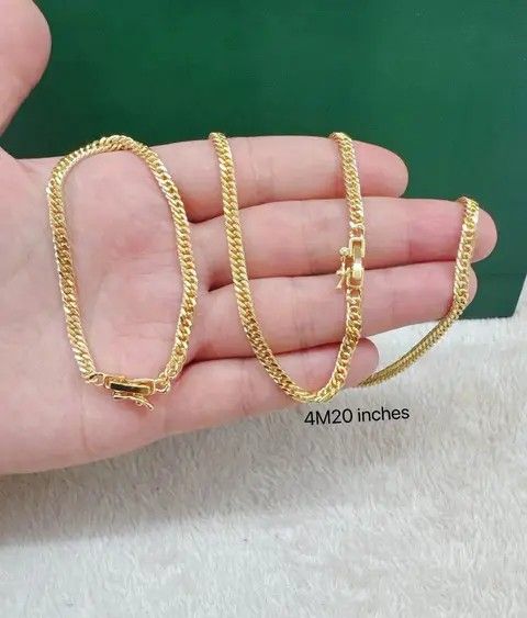 14K Vermiel Gold Triple Lock Set (Category: Necklaces) located in Caloocan City. Submitted by cheskhaionlinestore2.0 (Listing ID 1465054788, Image 2). Description: New Collection 🥰 14k GOLD VERMEIL Super Sale ⚡ Triple Lock Set ₱1150 only 👌🏻 What is Vermeil Gold? 14K Vermiel Gold Gold vermeil (pronounced ver-may) is a high-quality type of gold-plated jewelry defined by a sterling silver base metal, a thick gold layer (at least 2.5 microns), and