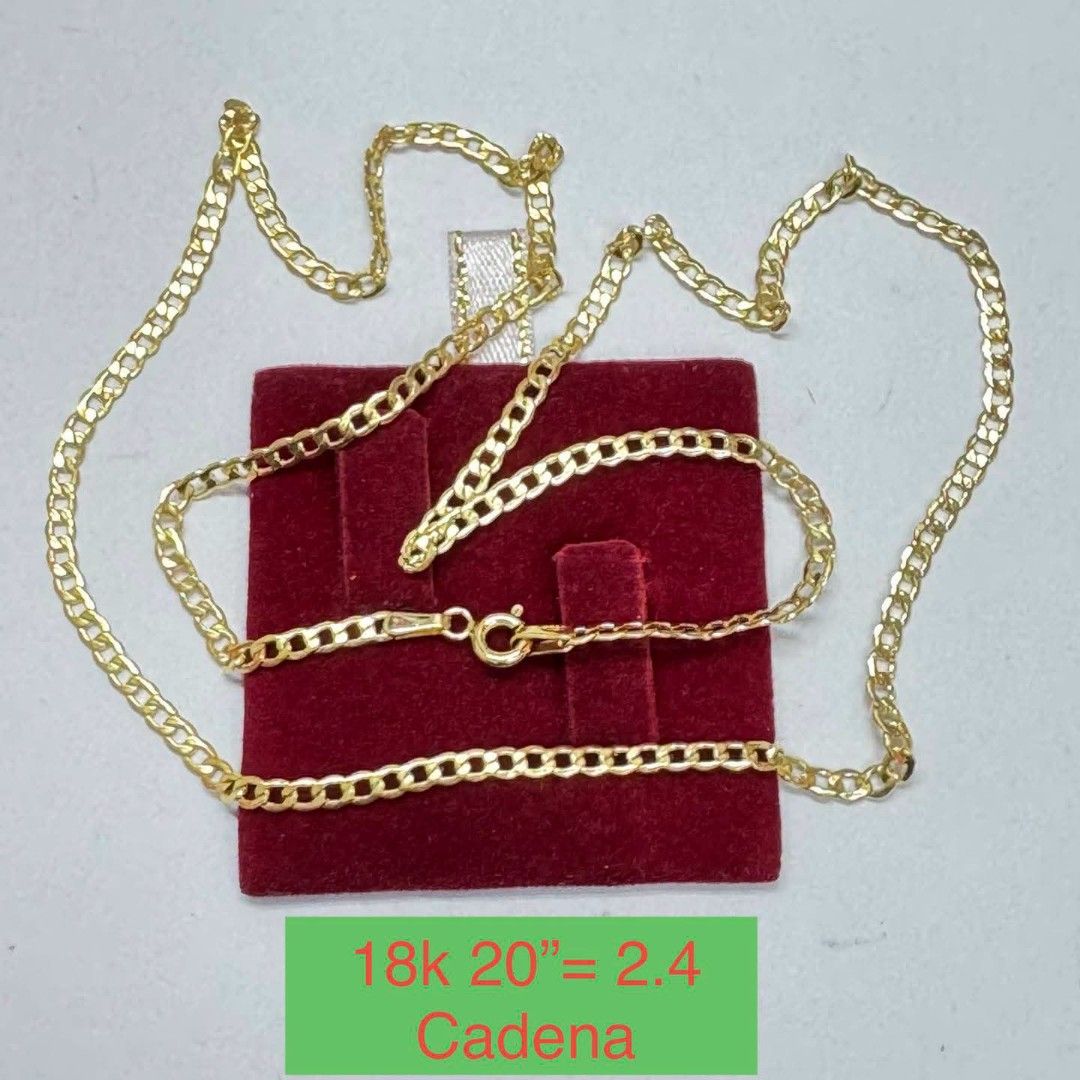 18k Saudi gold cadena necklaces (Category: Necklaces) located in Manila. Submitted by bhelgoldseller2ndaccount (Listing ID 1465027644, Image 3). Description: New!!✨New!!✨New!! Authentic 18k Saudi Golds 💯pawnable/naisasanla 💯with high appraisal rate 💯good investment 💯Direct supplier price 👉OPEN for resellers 🌺please take time to evaluate their actual sizes and grams 👉Best panggift for all occasions ✅ Sold per grams not per piece Kya lowest 